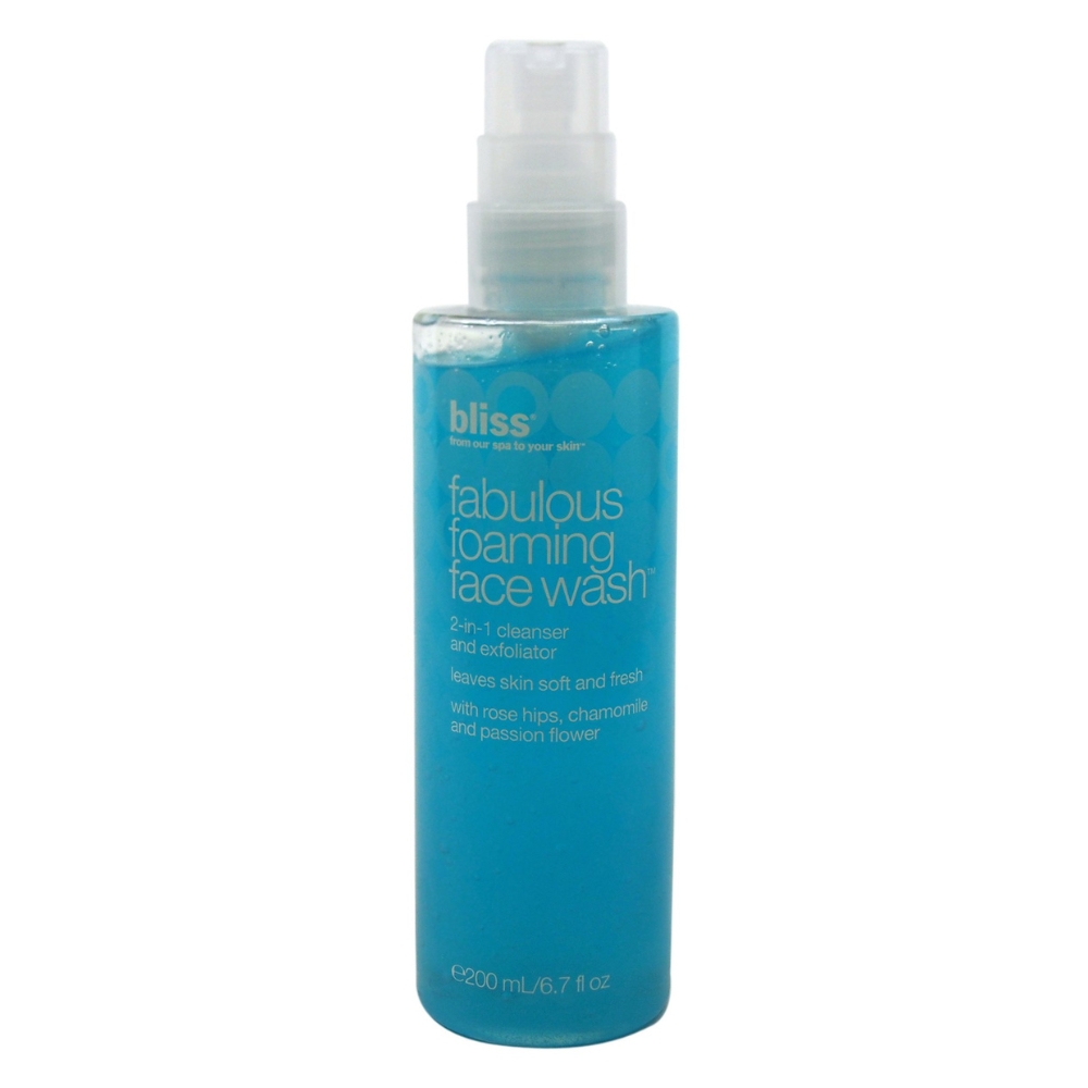 Bliss fabulous foaming face wash is two-in-on..