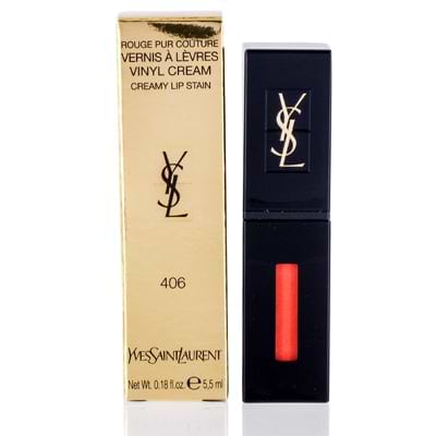 Yves Saint Laurent Vinyl Cream Lip Stain # 406 Orange Electro